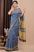 Elegant Hand Block Print Chanderi Silk Saree (CHSAR33)